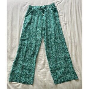 Helen Jon Wide Leg Pull On Boho Pants Sz S Art To Wear Travel Wear Chic Summer